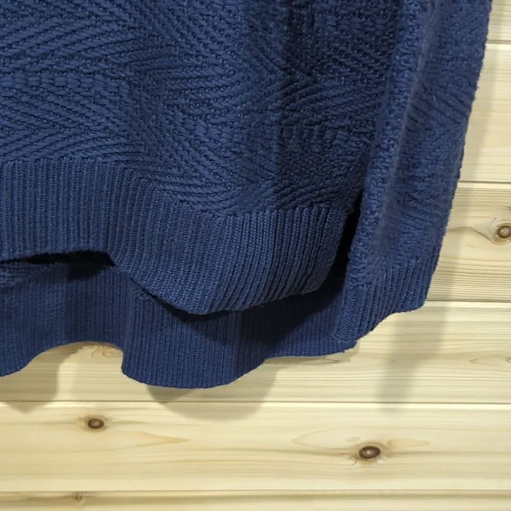 Athleta Womens Sweater Small Blue‎ Sunset Lace Up 596425